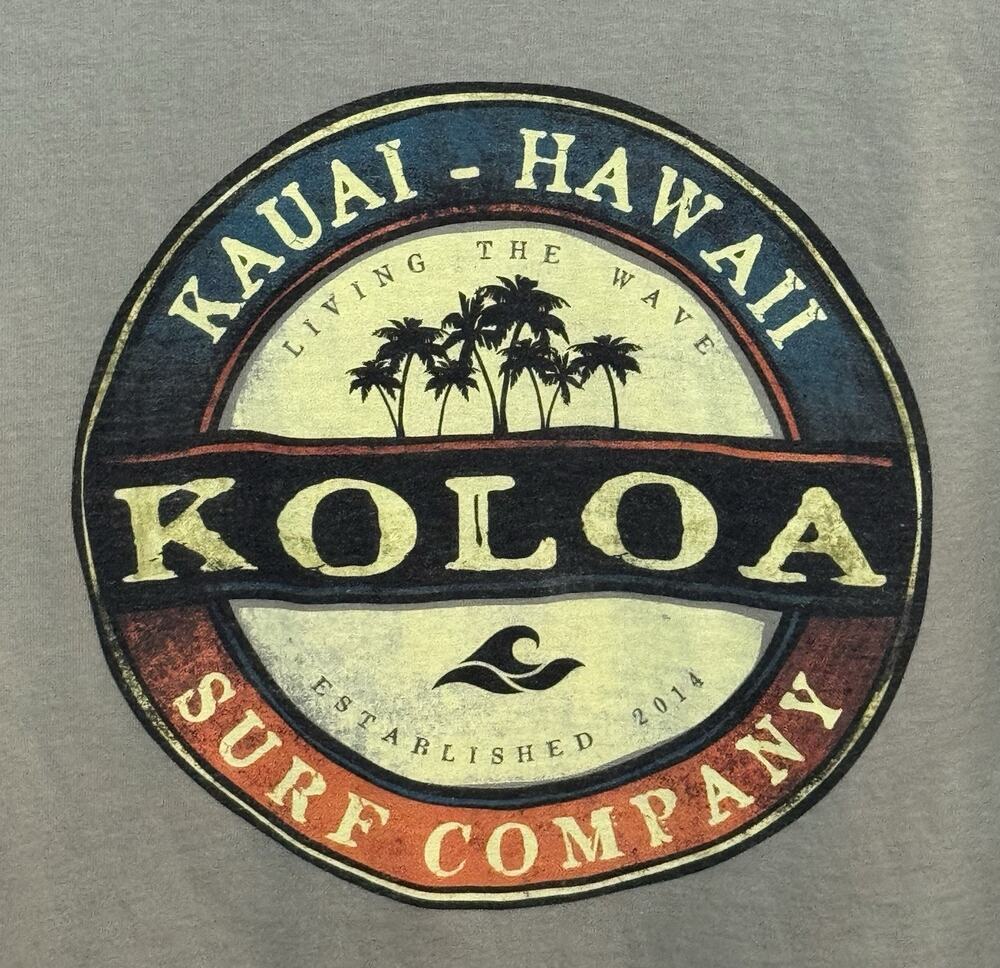 KOLOA SURF CO GREEN LONG SLEEVE T-SHIRT SMALL 100% COTTON